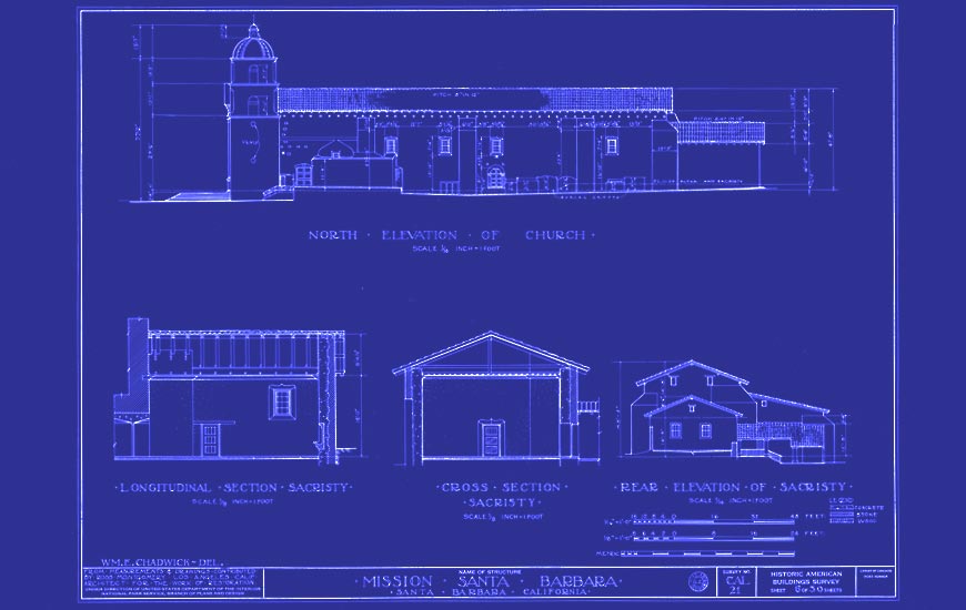 Santa Barbar Mission Blueprint