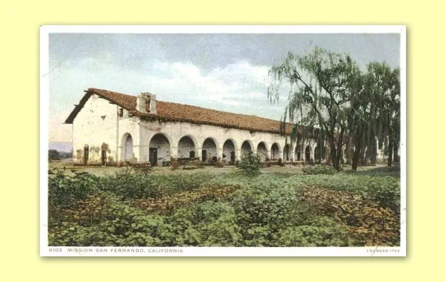 Mission San Fernando Postcard, circa 1900