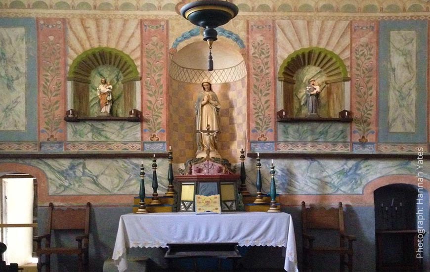 altar at historic mission