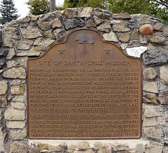 Santa Cruz Mission Plaque
