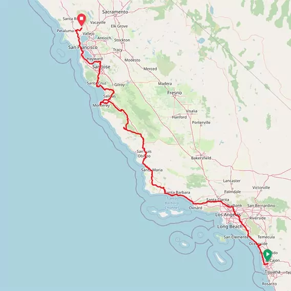 CMT San Diego to Sonoma
