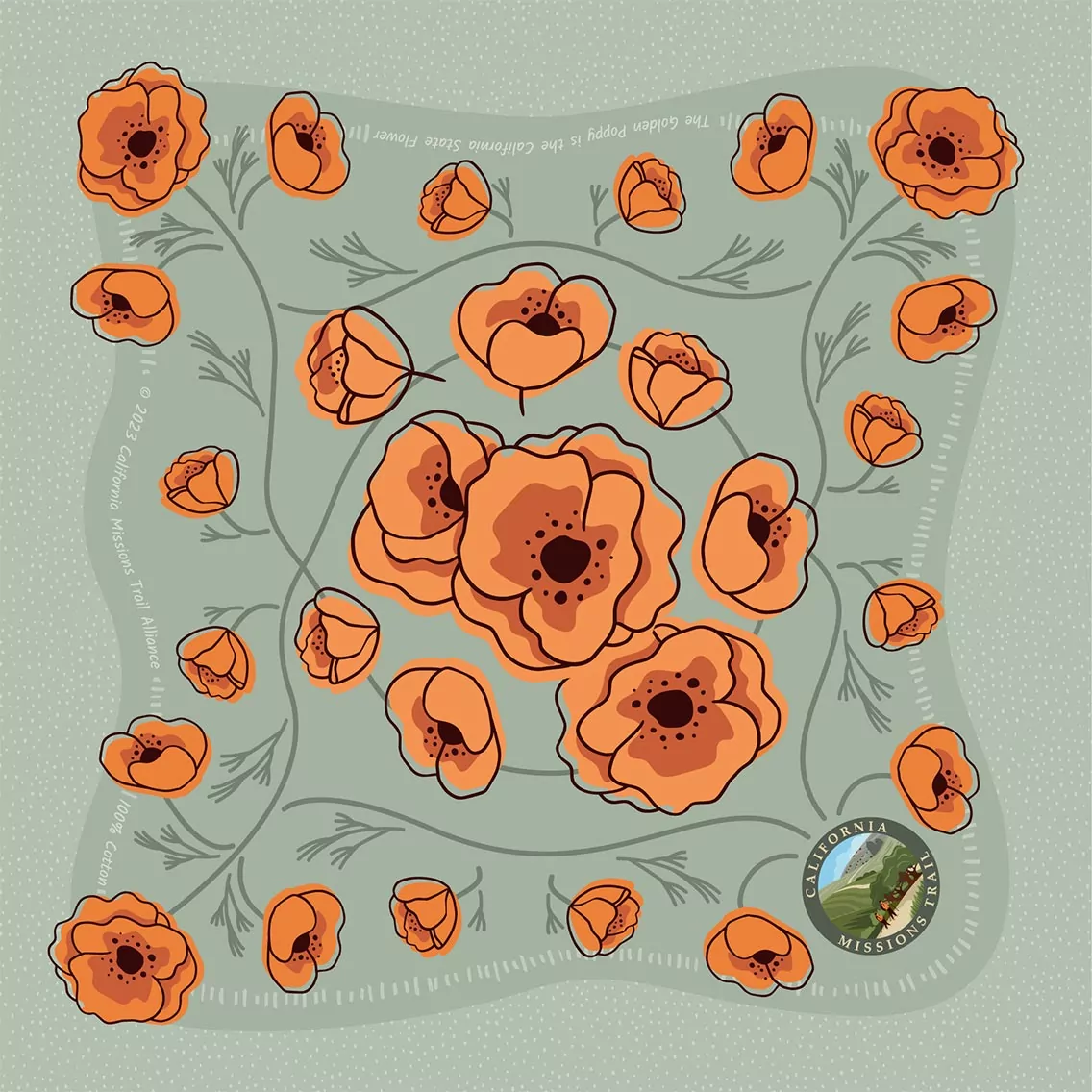 california missions trail bandana